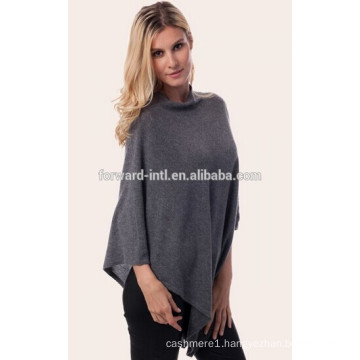 Basic poncho in 100% cashmere